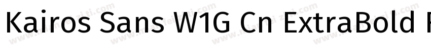 Kairos Sans W1G Cn ExtraBold Regula字体转换